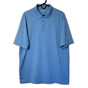 Nike Golf Nike Fit Dry Polo Shirt Blue Men's XL‎ Travel Vacation Tropical Beach